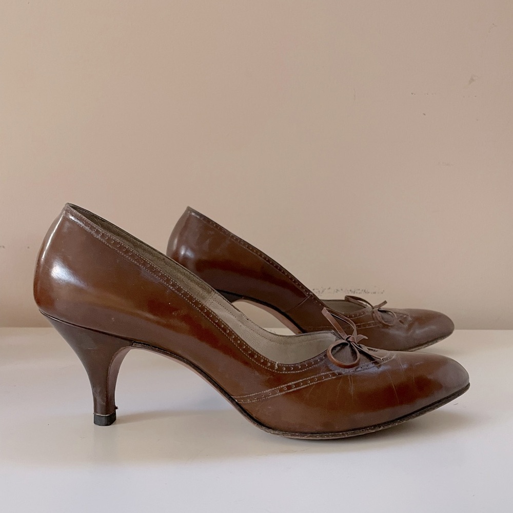 Vintage Brown 1960s Rodder’s Pumps, Women’s 5.5/6